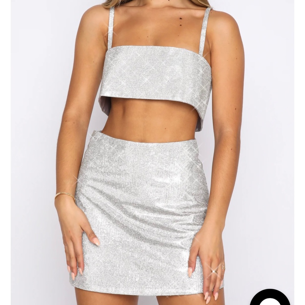 White Fox Boutique Rhinestone Top